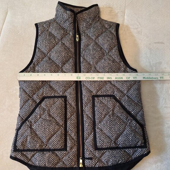 J. Crew herringbone puffer vest with cozy real down fill - Picture 5 of 7